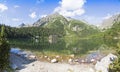 Panoramic view of Popradske Pleso, Tatra mountains, Slovakia Royalty Free Stock Photo