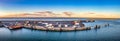 Panoramic view of the Port of Burnie in Tasmania, Australia