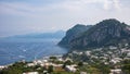 Panoramic view of port on Capri Island Royalty Free Stock Photo