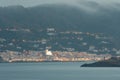 Panoramic view of Port de la Selva at late afternoon Royalty Free Stock Photo