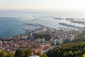 Panoramic view of the port of Salerno from the top of Arechi Cas