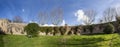 A panoramic view of the `Porte des Gaules` in the ancient roman town of Frejus