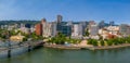 Panoramic view of Portland, Oregon skyline, 26th most populous city in USA