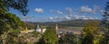 Panoramic View of Portmeirion in North Wales, UK