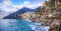 Panoramic view of Positano village, Italy Royalty Free Stock Photo