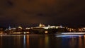 A panoramic view Prague Castle, the Charles Bridge and the Vltava River in the beautiful city of Prague, Czech Republic - Europe. Royalty Free Stock Photo