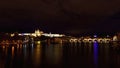 A panoramic view Prague Castle, the Charles Bridge and the Vltava River in the beautiful city of Prague, Czech Republic - Europe. Royalty Free Stock Photo