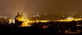 Panoramic view of Prague at night Royalty Free Stock Photo