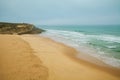 Panoramic view of Praia das Macas in the morning. Sintra, Portugal