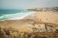 Panoramic view of Praia das Macas. Sintra, Portugal Royalty Free Stock Photo