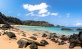 Panoramic view of Praia do Sancho Beach - Fernando de Noronha, Pernambuco, Brazil Royalty Free Stock Photo