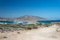 Panoramic view of Prasonisi cape, Rhodes island Royalty Free Stock Photo