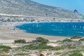 Panoramic view of Prasonisi cape, Rhodes island Royalty Free Stock Photo