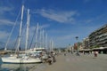 Panoramic view of the promenade of the city of Volos in autumn