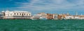 Panoramic view of the Venice from the sea. Doge`s Palace. Italy Royalty Free Stock Photo