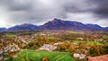 Panoramic view of province Salzburg, Austria during Fall Royalty Free Stock Photo