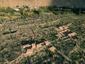 Panoramic view of Pucara de Tilcara pre-inca ruins - Tilcara, Jujuy, Argentina Royalty Free Stock Photo