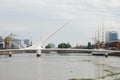 Panoramic view of Puerto Madero and the women bridge Puente de la Mujer Royalty Free Stock Photo