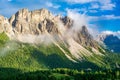 Panoramic view of Puez-Odle mountain range, Dolomite Alps, Italy