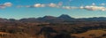 Panoramic view of the Puy-de-Dome and the Puy-de-Come in Auvergne, France Royalty Free Stock Photo