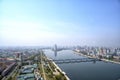 Panoramic view of Pyongyang in the morning. DPRK - North Korea. Royalty Free Stock Photo