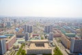 Panoramic view of Pyongyang in the morning. DPRK - North Korea. Royalty Free Stock Photo