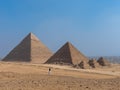Panoramic view Pyramid of Giza in El Cairo Egypt Royalty Free Stock Photo