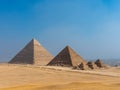 Panoramic view Pyramid of Giza in El Cairo Egypt Royalty Free Stock Photo