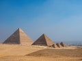Panoramic view Pyramid of Giza in El Cairo Egypt Royalty Free Stock Photo