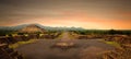 Panoramic view from the Pyramid of the Moon at the ancient Mayan Royalty Free Stock Photo