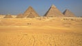Panoramic view of pyramids in Giza, Egypt Royalty Free Stock Photo