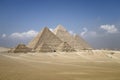 Panoramic view of pyramids from the Giza Plateau