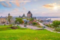 Panoramic view of Quebec City skyline in Canada Royalty Free Stock Photo