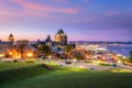 Panoramic view of Quebec City skyline in Canada Royalty Free Stock Photo