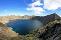 Panoramic view of Quilotoa crater lake, Ecuador Royalty Free Stock Photo