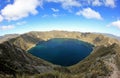 Panoramic view of Quilotoa crater lake, Ecuador Royalty Free Stock Photo