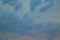 Panoramic view of rain clouds in the evening sky Royalty Free Stock Photo