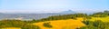Panoramic view of Ralsko Mountain Royalty Free Stock Photo