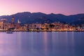 Panoramic view of Rapallo town at Liguria, Italy Royalty Free Stock Photo