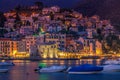 Panoramic view of Rapallo town at Liguria, Italy Royalty Free Stock Photo