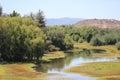 Panoramic view of the rapel river