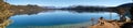 Panoramic view of Rara Daha or Mahendra Tal Lake Royalty Free Stock Photo