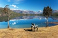Panoramic view of Rara Daha or Mahendra Tal Lake Royalty Free Stock Photo