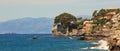 Panoramic view on Recco-popular touristic resort. Royalty Free Stock Photo