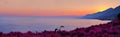 Panoramic view of Recco with sunset Royalty Free Stock Photo