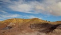 Panoramic view of the red rocks area in northern New Mexico Royalty Free Stock Photo