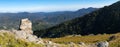 Panoramic view of the Regional Natural Park of Corsica, taken in central Corsica on the slopes of Monte Cardo Royalty Free Stock Photo
