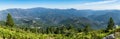 Panoramic view of the Regional Natural Park of Corsica, taken in central Corsica on the slopes of Monte Cardo Royalty Free Stock Photo