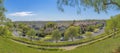 Panoramic view of a residential area with vehicles on the road at Ladera Ranch, Southern California