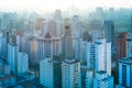 Panoramic view residential buildings at Sao Paulo